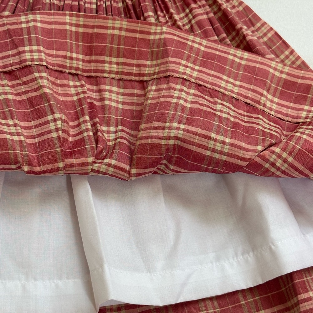 Elegant, Fancy Holiday Toddler Plaid Silk Dress size 18-month, Christmas photos - Picture 9 of 11